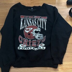 Junk Food Clothing Black Kansas City Chiefs Crewneck Sweater